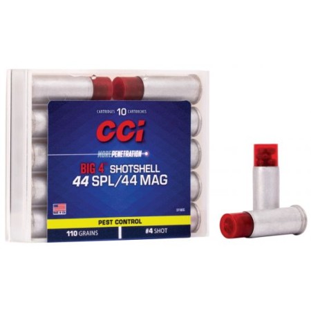 CCI BIG 4 110 gr Shotshell #4 Shot .44 Spl Ammo, 10/box - 3718CC