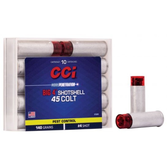 CCI BIG 4 140 gr Shotshell #4 Shot .45 Colt Ammo, 10/box - 3722CC