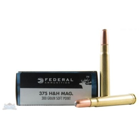 Federal Power-Shok 375 H&H Magnum 300gr SP Rifle Ammo - 20 Rounds