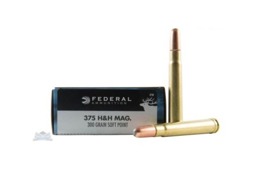 Federal Power-Shok 375 H&H Magnum 300gr SP Rifle Ammo - 20 Rounds