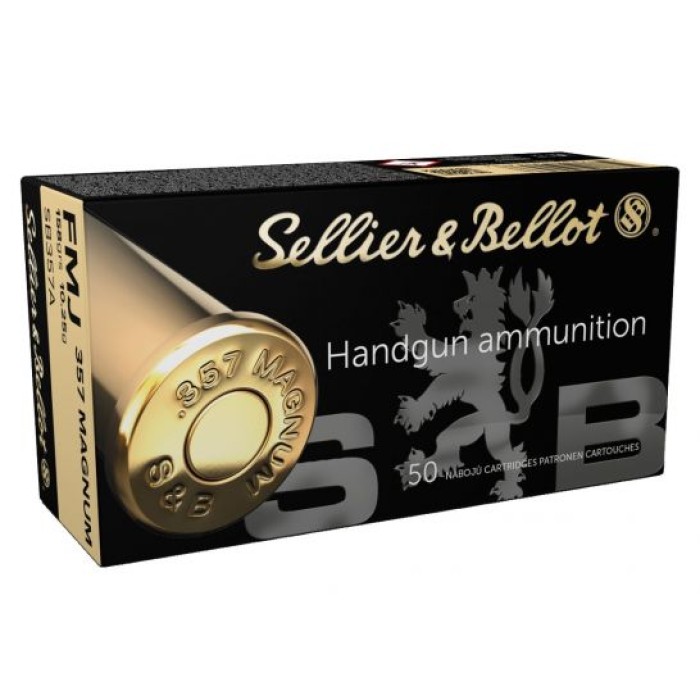 Sellier & Bellot 357 Magnum 158gr FMJ Ammunition 50rds - SB357A