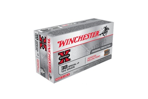 Winchester 38 SPecial 125gr JHP Super-X Ammunition, 50 Round Box - X38S7PH