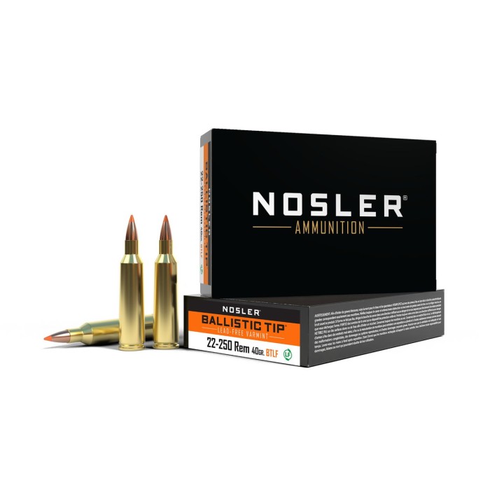 Nosler BTA-22-250 Rem 40g BTLF SP Ammo 20ct