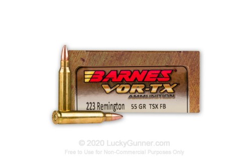 223 Rem - 55 Grain TSX FB - Barnes VOR-TX - 200 Rounds