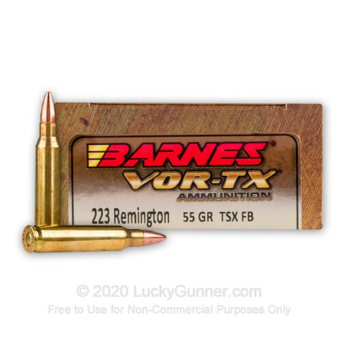 223 Rem - 55 Grain TSX FB - Barnes VOR-TX - 200 Rounds