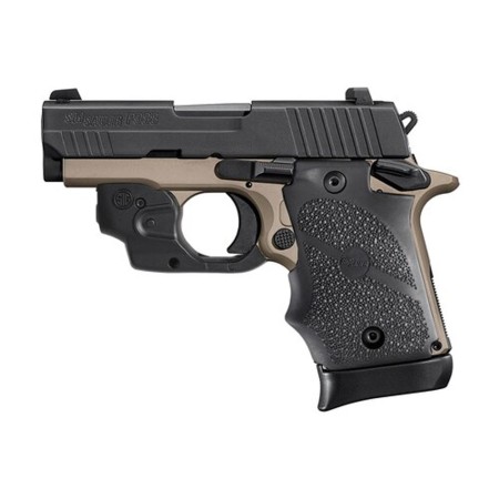 Sig Sauer 938-9-DB-AMBI-KIT P938 Desert Bronze Micro-Compact Semi Auto Pistol 9MM 3" 7Rnd Mag Black Hogue Grip State Laws Apply with FREE LIMA38 LASER