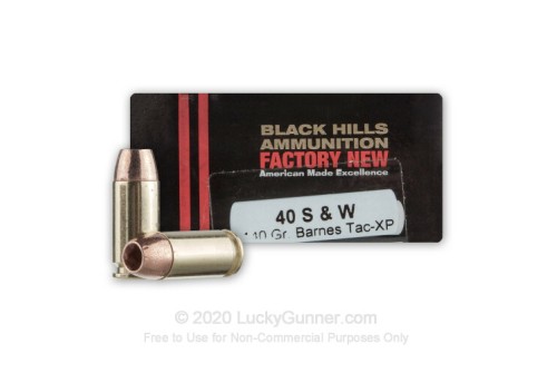 40 S&W - 140 Grain TAC-XP - Black Hills - 20 Rounds