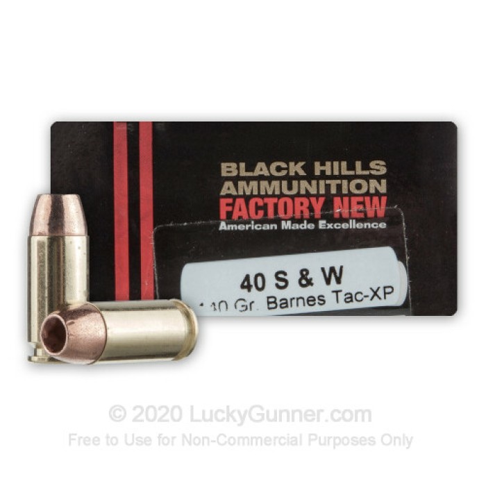 40 S&W - 140 Grain TAC-XP - Black Hills - 20 Rounds