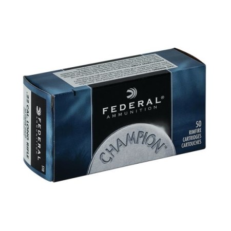 Federal Champion .22 LR 40gr LRN Ammunition, 50 Rounds - 510