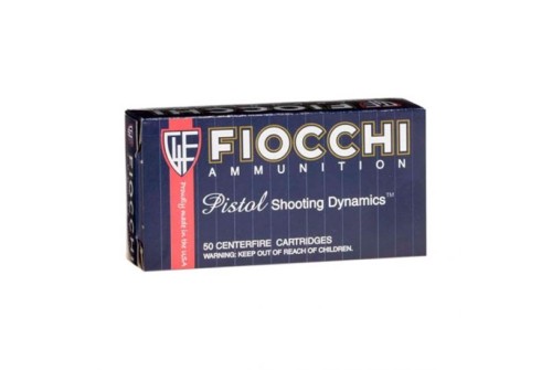 Fiocchi .40 S&W 180gr FMJ Flat Nose Ammunition, 50 Round Box - 40SWD