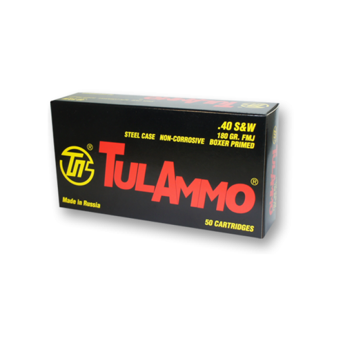 TULA 40SW 180GR FMJ STEEL CASE 50/10