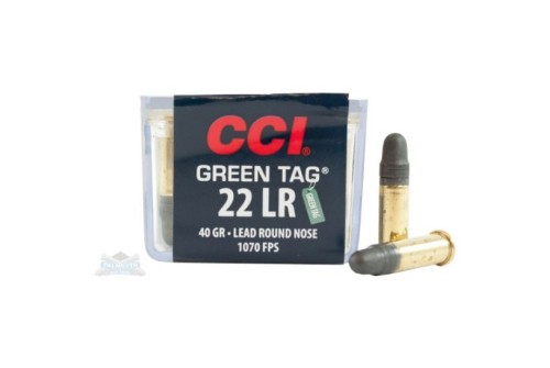 CCI .22 Long Rifle 40gr LRN Green Tag Ammunition 100rds - 0033