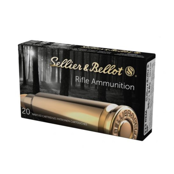 Sellier & Bellot 223 Remington 55gr SP Ammunition 20rds - SB223B