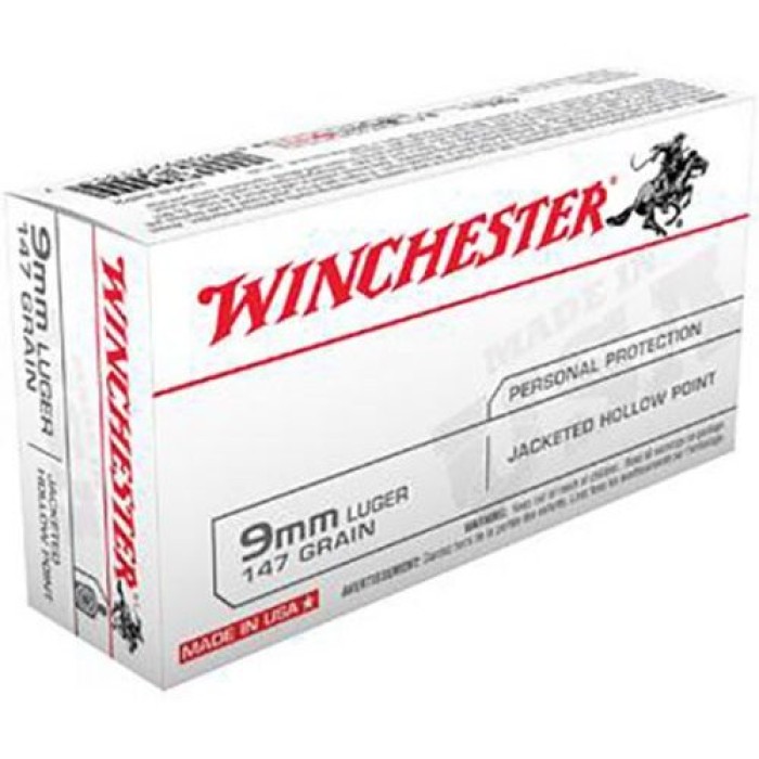 Winchester Ranger SXT 9mm 147gr JHP 50rd box - Nickel Plated Brass Casing