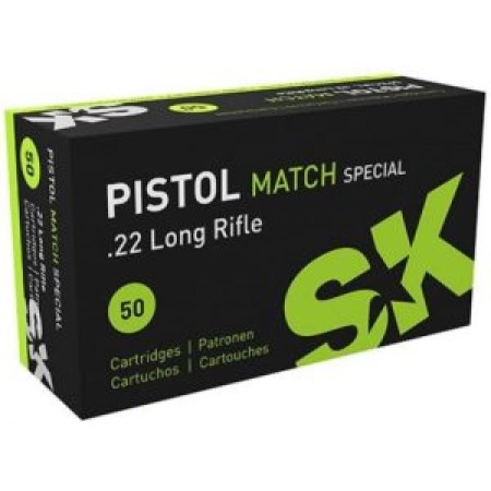 SK Pistol Match Special .22 LR 40gr LRN 50rd - Brass Casing