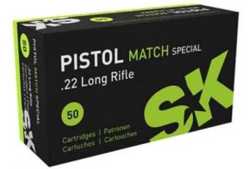 SK Pistol Match Special .22 LR 40gr LRN 50rd - Brass Casing