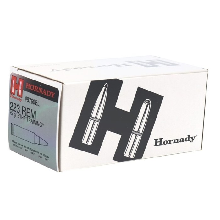 Hornady 223 REM 75GR BTHP Training - Polymer Coated Steel Casing