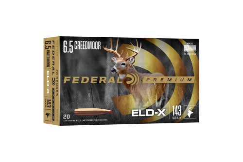 Federal Premium 6.5 Creedmoor, 143gr, ELD-X, 20Bx/10Cs