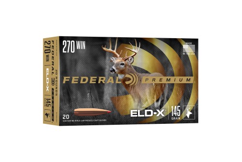 Federal Premium 270 Winchester 145gr ELD-X Centerfire Rifle Ammo - 20 Rounds