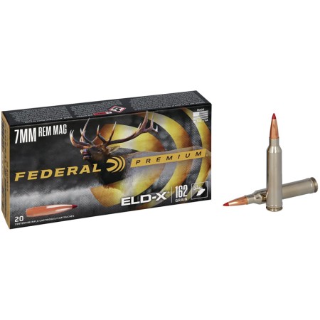 Federal Ammo Premium 7mm Rem Mag, 162gr, ELD-X, 20Bx/10Cs