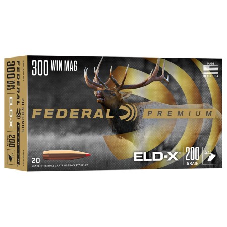 Federal Premium 300 Winchester Magnum 200gr ELD-X Centerfire Rifle Ammo - 20 Rounds