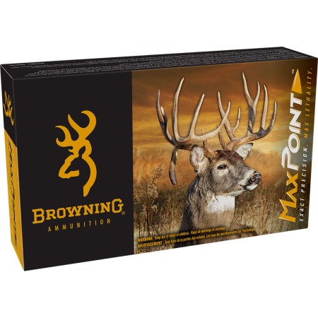 Browning MAXPOINT 270 WIN 130 Grain Maxpoint Brass Rifle Ammo, 20 Rounds, B192102702