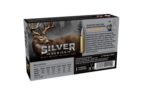 Browning SILVER SERIES 243 WIN 100 Grain Plated Soft Point Brass Rifle Ammo, 20 Rounds, B192602431