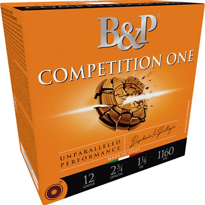 B&P Competition One 12 Ga, 2.75", 1 1/8 oz, 8 Shot, 250rd Case