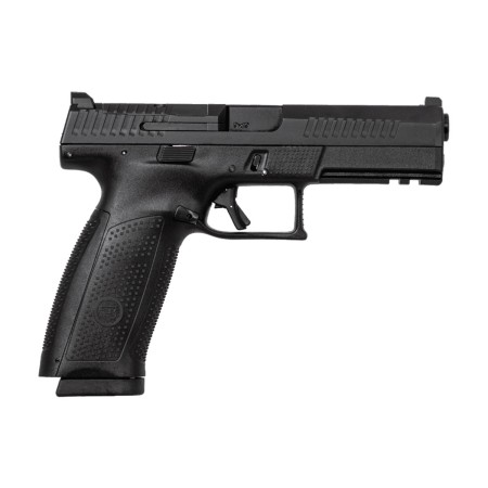 CZ-USA P-10 F Optic-Ready 9mm 10rd Blk Handgun w/Polymer Frame, Nitride Slide, Fixed Sights, 3 Back Straps, Rev Mag Catch 01550