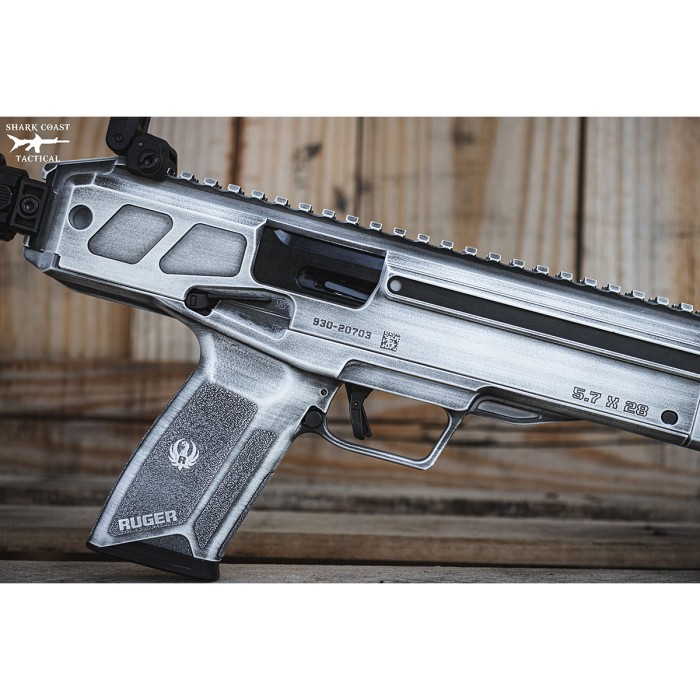 RUGER LC CARBINE 5.7 DISTRESSED STORMTROOPER WHITE