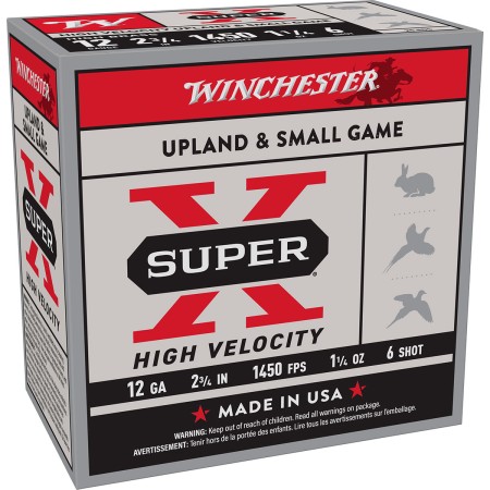 Winchester Ammunition Super-x 12 Gauge 2.75" 1450fps 1-1/4oz 6 25rd 10bx/cs