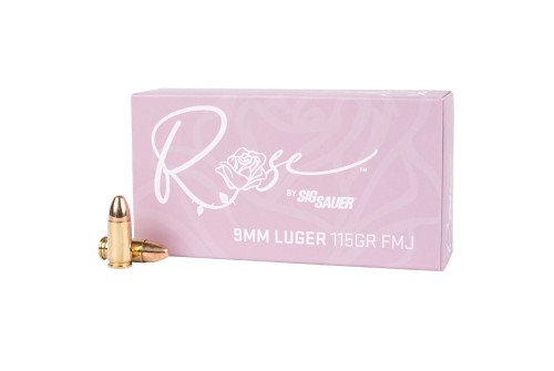 Sig Sauer ROSE Handgun Ammunition 9mm Luger 115gr FMJ 1050 fps 50/ct