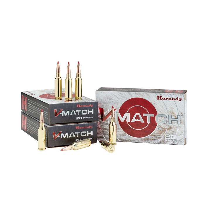 Hornady V-Match 6mm Creedmoor 80gr Ammunition w/ELD-VT Bullets (20/Box) 81397