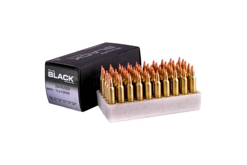 HORNADY BLACK 204 RUGER RIFLE AMMO 32GR V-MAX 50RD BOX