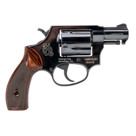 Heritage Roscoe .38 Special +P 2" 5rd Revolver, Black w/ Wood Grip - HR38B2W