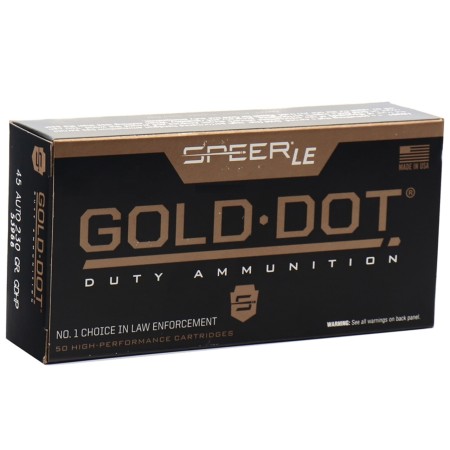 Speer LE Gold Dot 45 ACP 230 Grain GDHP Ammo 50rds