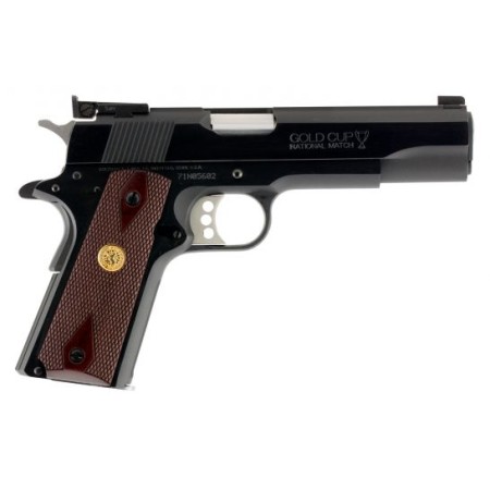 Colt Gold Cup National Match 9mm 9+1 Round Semi Auto Hammer Fired Pistol, Blue - O5872A1