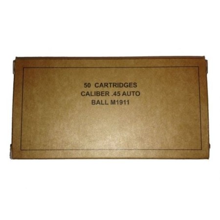 Winchesterchester Military Service Grade Ball M1911 45 ACP 230gr, Full Metal Jacketrd Nose, 500rd/Case (10 Boxes of 50rd)