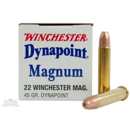 Winchester Ammo USA22M USA Dynapoint 22 Mag 45 gr Copper Plated Hollow Point (CPHP) 50 Bx/ 40 Cs