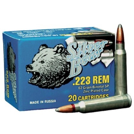 Silver Bear .223 Remington - 62gr. Sp Zinc Plated 20-pack