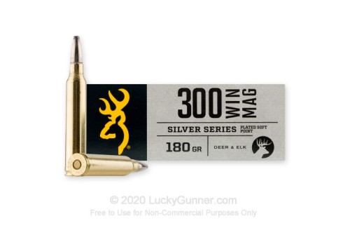 300 Winchester Magnum - 180 Grain SP - Browning Silver Series - 20 Rounds