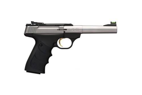 Browning Buck Mark Stainless Camper URX 22 LR Single 10 Round Blowback Pistol, Black - 051442490