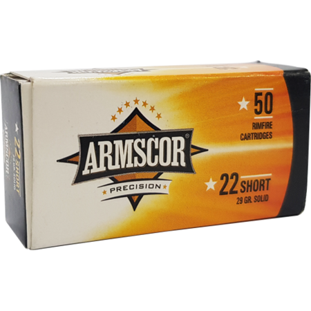 Armscor Ammo .22 Short 29 Grain Copper Plated Lead Rn 50-pack