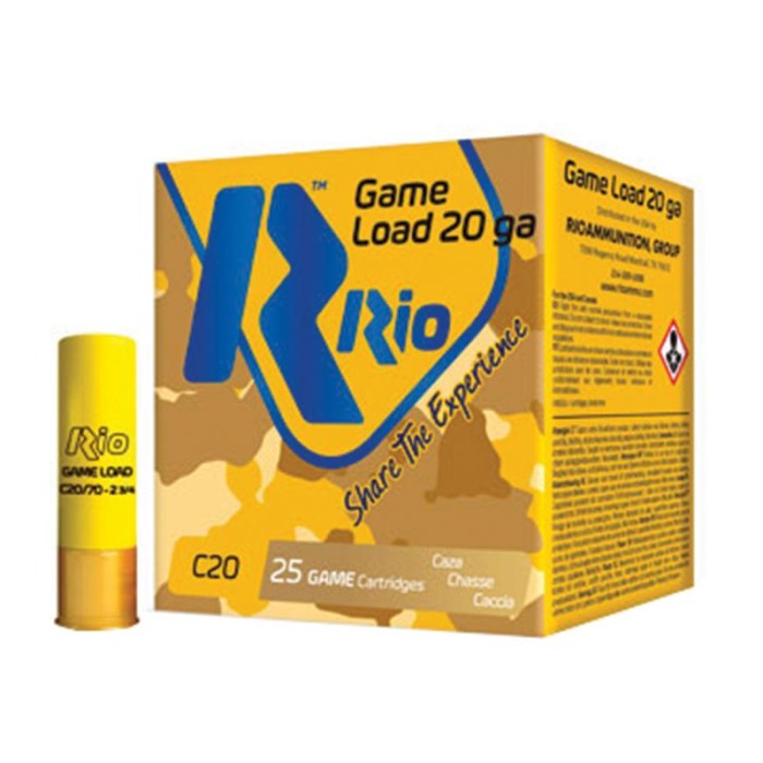 RIO Ammunition 20GA LOW RECOIL -2-3/4in-1 Size 7.5 25/BOX, RCL2075