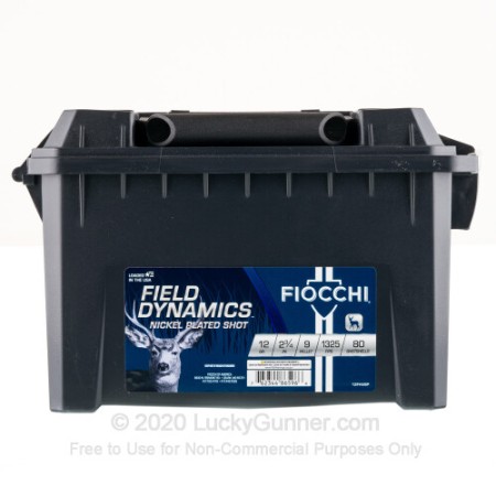 Fiocchi Hi Velocity Field Box 12 Gauge 1BK 9 Pellets 2.75in Shotgun Buckshot Ammo, 10 Rounds, 12FHV9P