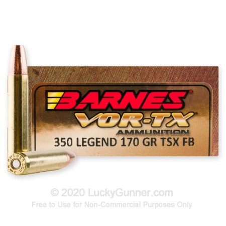 Barnes VOR-TX 350 Legend, 170gr, TSX Flat Base, 20rd Box