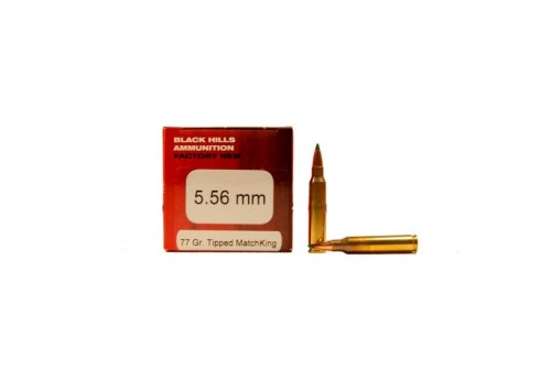 5.56X45MM NATO 77GR TIPPED MATCHKING AMMO - 5.56x45mm NATO 77gr TMK 50/Box