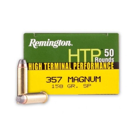 Remington 357 Magnum 158gr SP High Terminal Performance Ammunition, 50 Round Box - RTP357M3