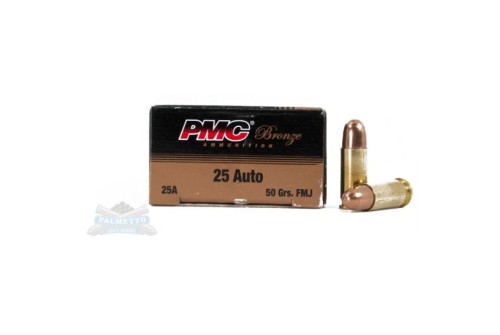 PMC Bronze 25 Auto/ACP 50gr FMJ Ammunition 50rds - 25A