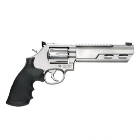 Smith & Wesson Performance Center Model 686 Competitor 6" Weighted Barrel Large .357 Mag/.38 S&W Spl +P Revolver, Matte Silver - 170319